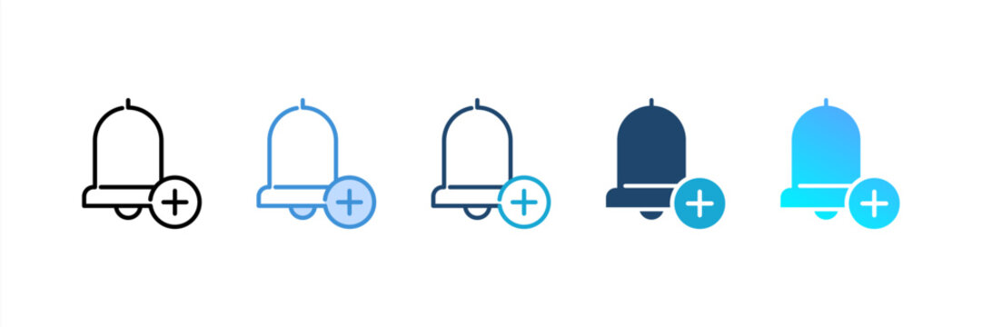 Add Alarm icon set multiple style collection