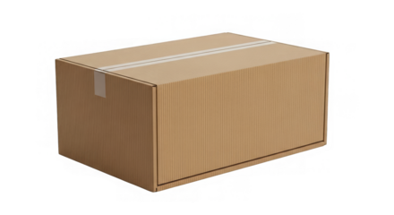 Closed Cardboard Box Top View