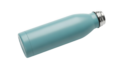 Stylish Teal Insulated Water Bottle Mockup