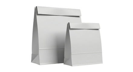 Blank Paper Bags Mockup Two Sizes