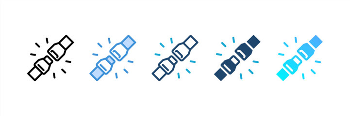 Seat Belt icon set multiple style collection