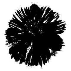 Black Brushstroke Ink Paint Hand Drawn Isolated Brush Stain or Spot Element for Black Friday Sale or Cyber Monday Banner Design