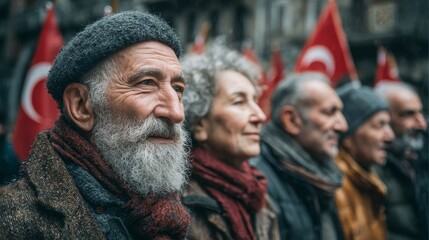 Gathering of diverse generations at a cultural event urban setting portraits emotional atmosphere