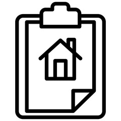 Real Estate Listings line icon