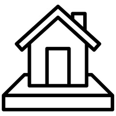 Luxury Real Estate  line icon