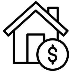 Real Estate Investment line icon