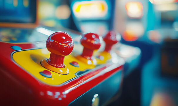 80s arcade game machine joystick - Powered by Adobe