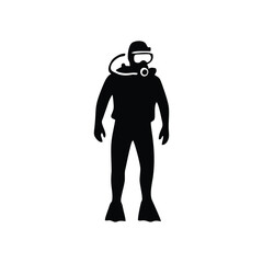 Scuba Diver Silhouette Icon