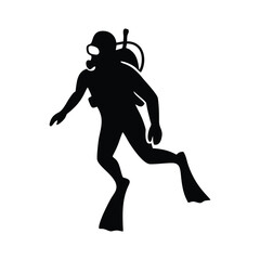 Scuba Diver Silhouette Icon