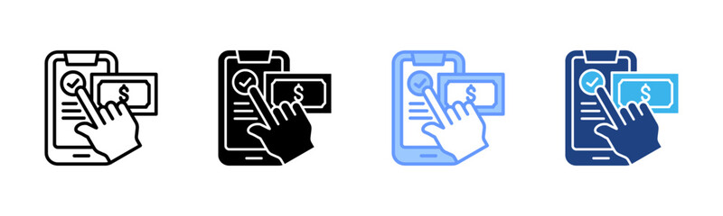 Internet Banking icon set multiple style collection