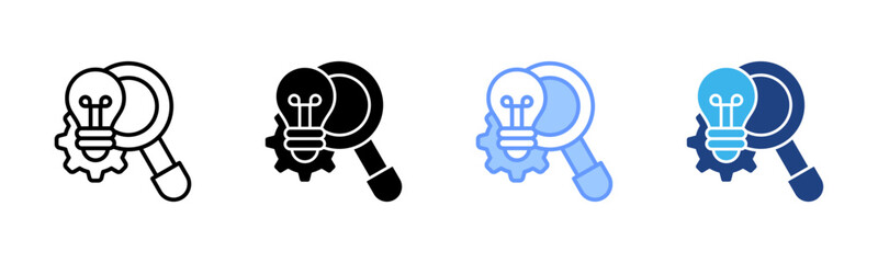 Discovery icon set multiple style collection