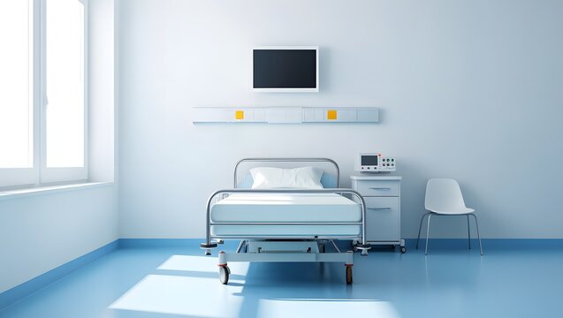 interior of a modern hospital bedroom