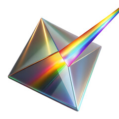 Prism Refracting Light into Rainbow Spectrum