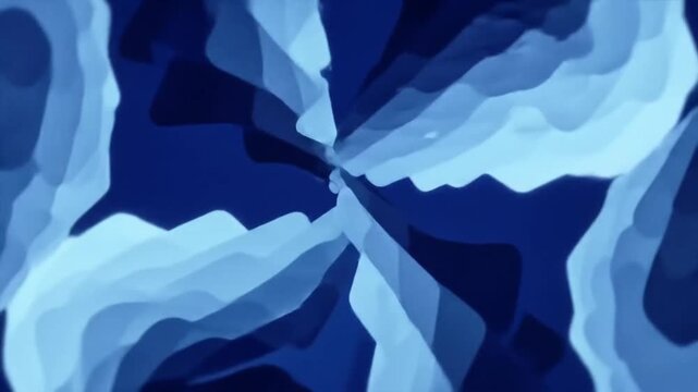 Looping dark blue abstract background with overlapping geometric shapes. Smooth animation, modern, minimal style. Seamless loop, perfect for tech or corporate visuals.