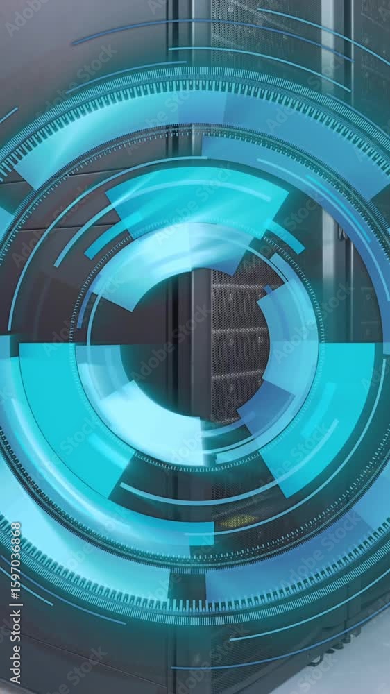 Poster animation of scope scanning and data processing over computer servers