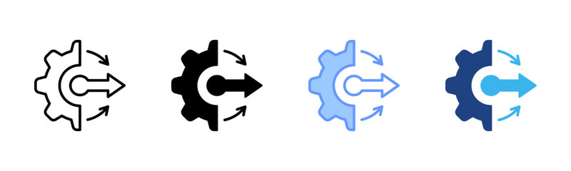 Output icon set multiple style collection