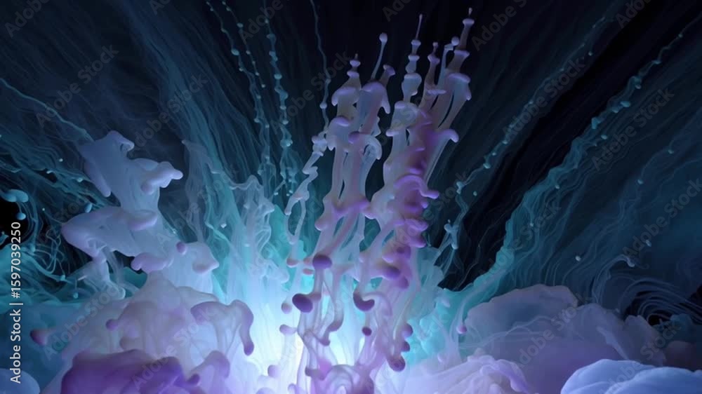 Poster soundwave inspired texture colorful liquid swirl with beautiful gradient and dynamic movement