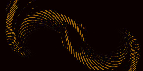Illustration Orange and black speed and electronic golden, glass and metallic abstract matrix technology space and vibrations background/texture for network online mobile app display or desktop