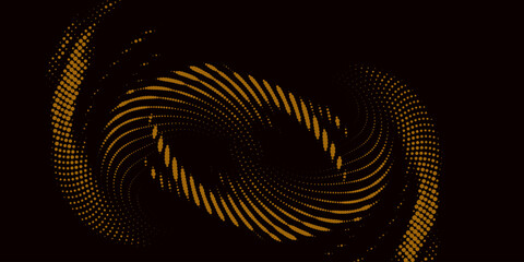 Illustration Orange and black speed and electronic golden, glass and metallic abstract matrix technology space and vibrations background/texture for network online mobile app display or desktop