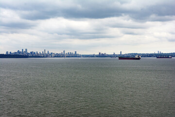 Vancouver seen from Burrard Inlet