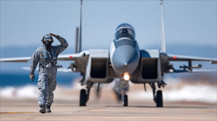 Ultra Realistic Fighter Jet Taxiing on Tarmac