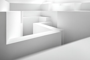 Abstract White Architectural Design