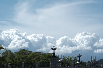 元安橋　広島　平和記念公園　街灯　欄干　橋　平和　