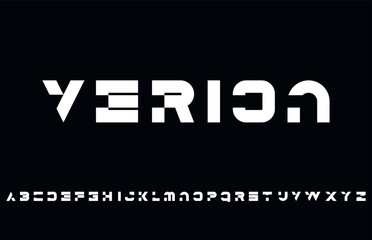 VERION - Futuristic Stencil Display Font for Sci - Fi Tech Design