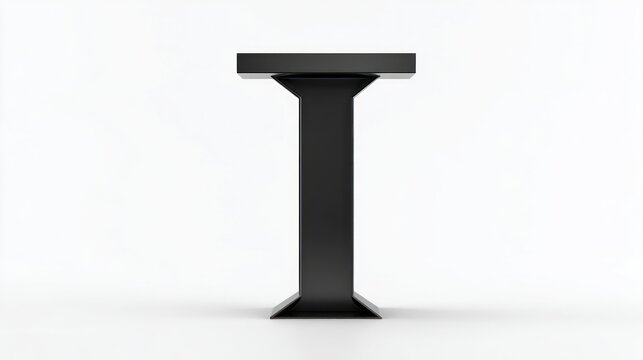 Black, simple,  tall podium - Powered by Adobe