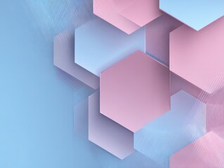 Abstract Hexagon Pattern Elegant Design in Pastel Shades, Ideal for Modern Backgrounds and Creative Projects