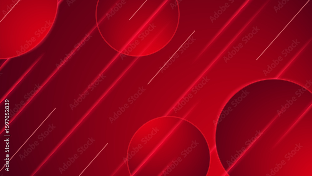 Aufkleber gradient red shape abstract geometric background with line and shadow