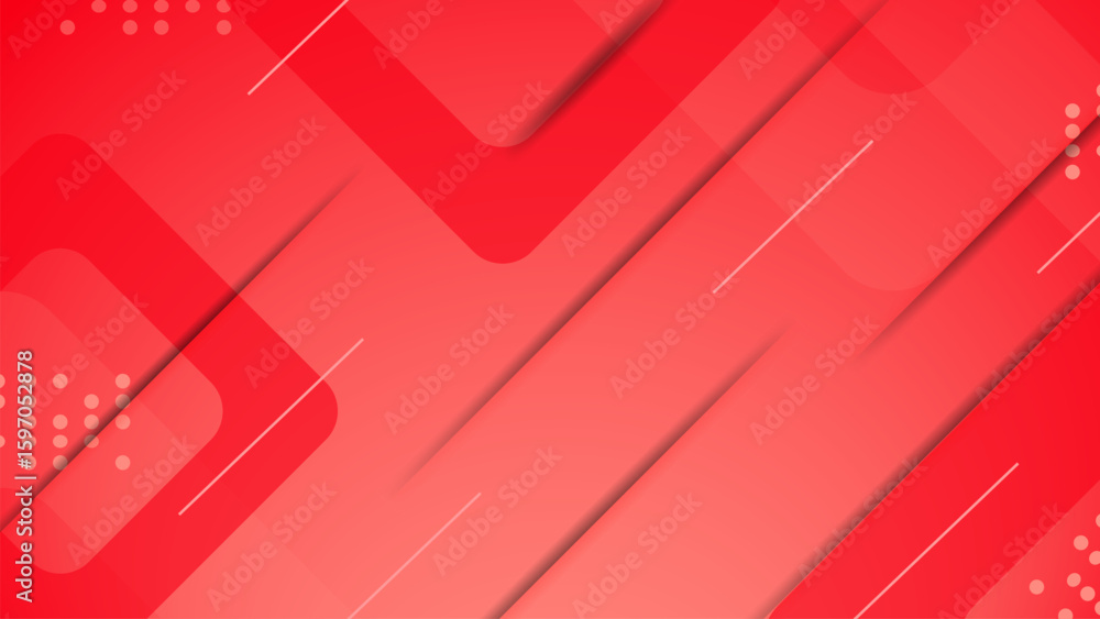 Aufkleber gradient red shape abstract geometric background with line and shadow
