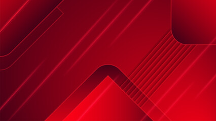 gradient red shape abstract geometric background with line and shadow