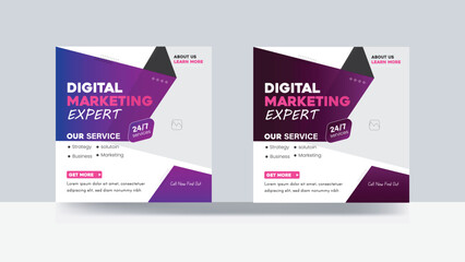 
Digital marketing expert agency business promotion and corporate social media banner poster template