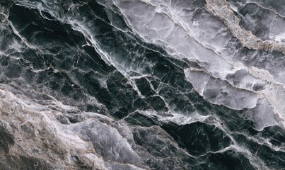 Textured Stone Surface A Close-Up View of Dark and Light Minerals Creating an Abstract Pattern