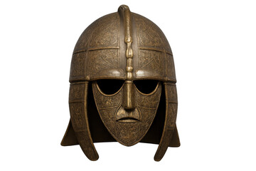 Coppergate helmet replica, showcasing anglo-saxon craftsmanship and warrior culture, isolated on transparent background