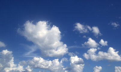 Obraz premium Blue sky white clouds nature