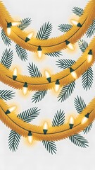 A pattern of christmas lights