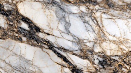 Elegant White Marble with Striking Brown Veins A Luxurious Stone Texture for Backgrounds and Design Elements