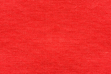 Close-up of Bright Red Fabric Texture