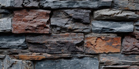 Stone Wall Texture Rustic Stacked Rock Facade with Natural Earth Tones for Construction and Architectural Designs