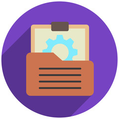 Organize rounded flat color, mini illustration icon. use for modern concept, print, UI, UX kit, web and app development. Vector related to remote working, work from home