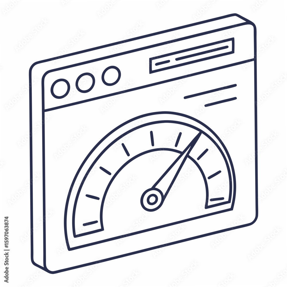 Aufkleber web browser with speed meter technology internet