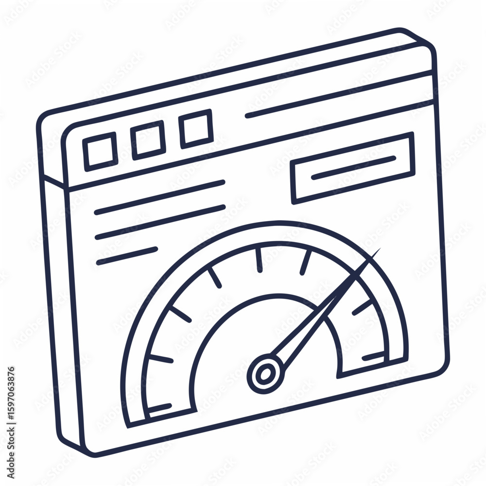 Aufkleber web browser with speed meter technology internet