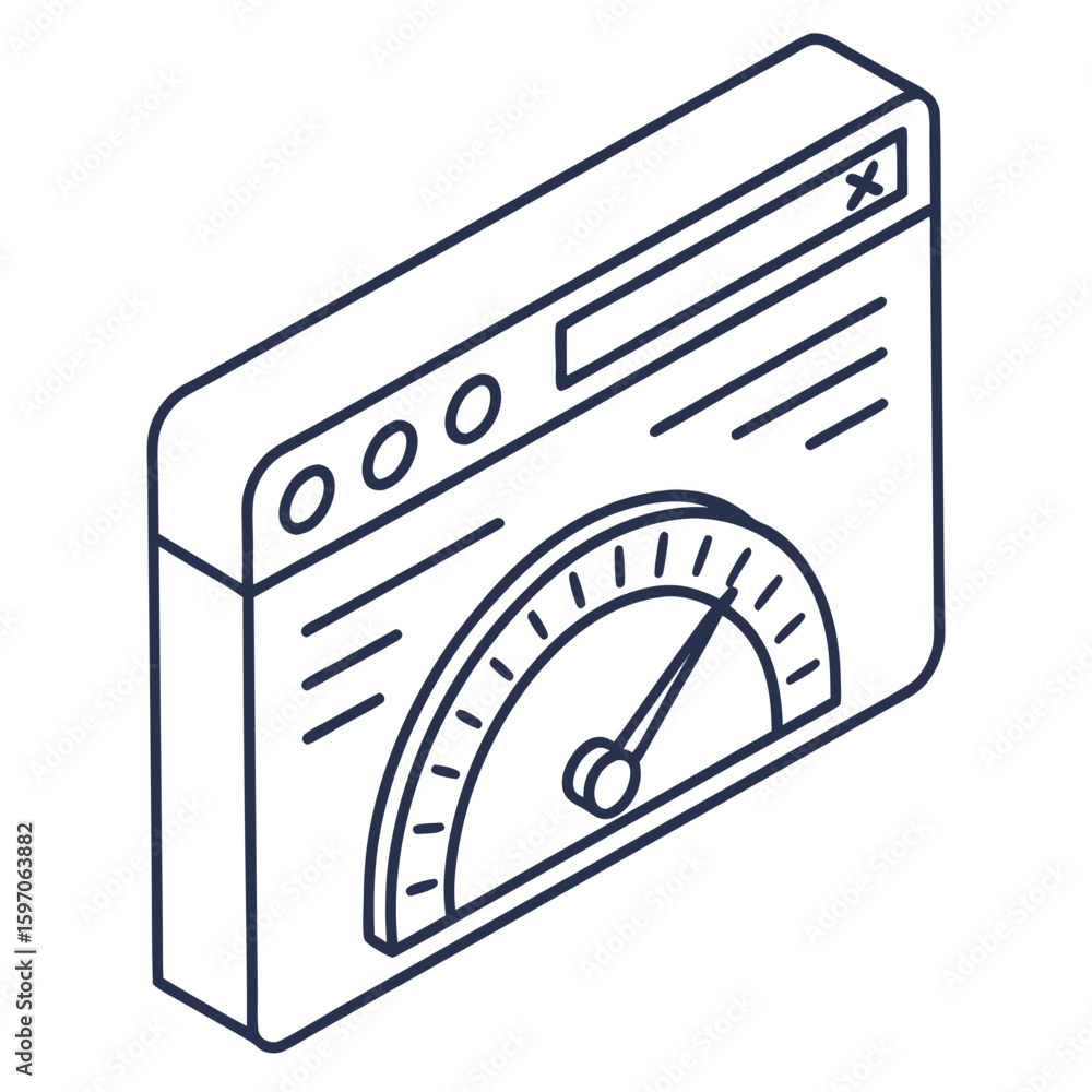 Aufkleber web browser speed indicator speed meter gauge