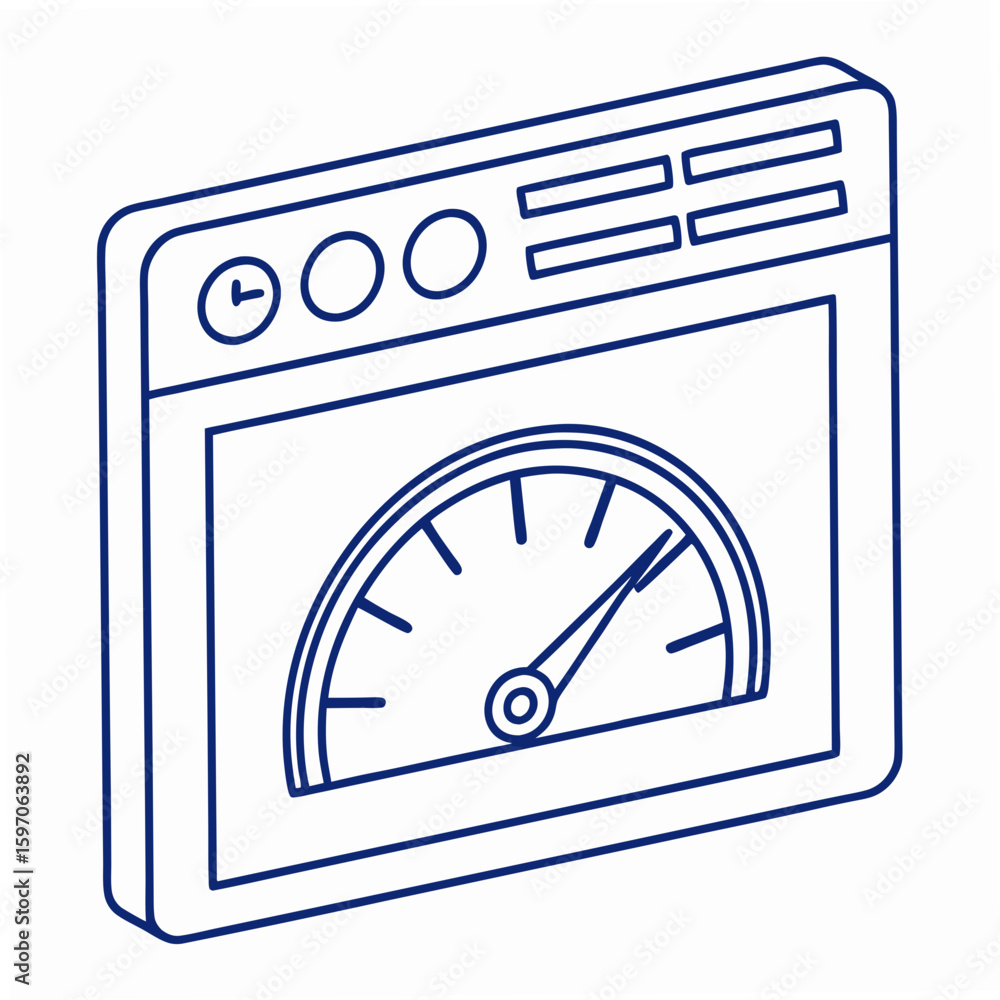 Aufkleber web browser with speed meter technology internet
