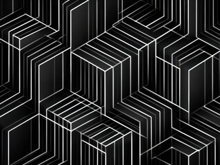 Geometric Black and White Abstract Pattern Modern Lines and Shapes for Backgrounds and Designs