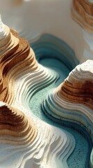 Abstract Terrain Contours in Linear Composition