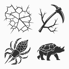 Cracked surface spider pickaxe tortoise arachnid