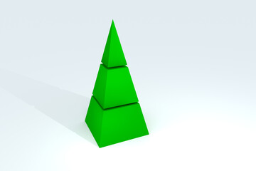 立体的な四角錐